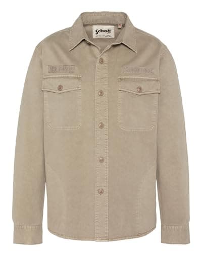 Image of Schott NYC Men's Shstantonml Shirt, Brown, M