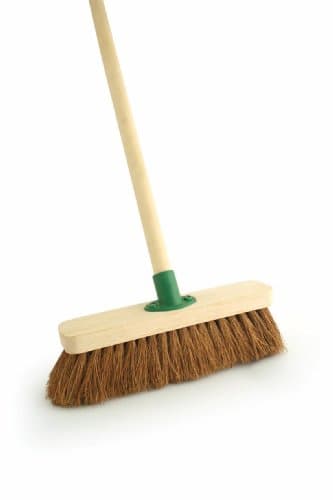 Image of Bentley 103631 SPC/F01BKT/C4 12-inch Soft Coco Broom with Handle and Bracket, Multi-Color