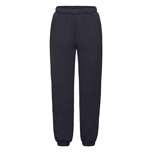 Image of Fruit of the Loom Unisex Kids Elasticated Cuff Premium Jog Pants, Deep Navy,9-11 Years