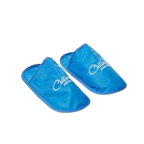 Image of JML Chillmax Cooling Slippers with Freezable Gel Insoles - Hot Weather Essentials for Tired Swollen Feet, Reusable Cooling Products Provide Instant Relief After Long Days, Includes Travel Bag, Medium