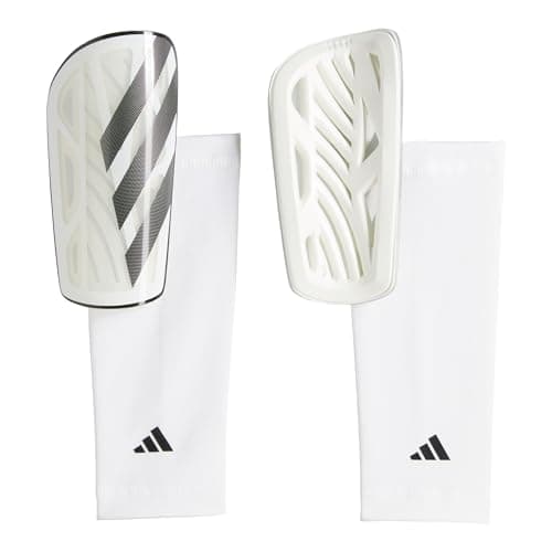 Image of adidas Unisex TIRO SHINGUARD LEAGUE, White/Black/Silver Metallic, M