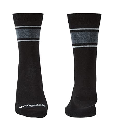 Image of Bridgedale LINER Base Layer Merino Performance Boot-Men's- Large-Black / Lt Grey