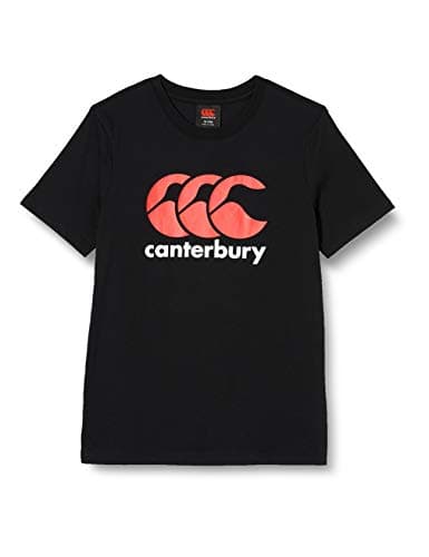 Image of Canterbury Junior Boys CCC Logo T-shirt | Comfortable Regular Fit | Cotton Blend Non-Technical T-Shirt, Black, 6