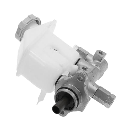 Image of Hihaha No.585101G000 Brake Master Cylinder with Reservoir for Hyundai Accent 2006-2010 Engine Compartment Hydraulic Master Cylinder Durable Aluminum Alloy Plastic 1 Pc Silver Tone White