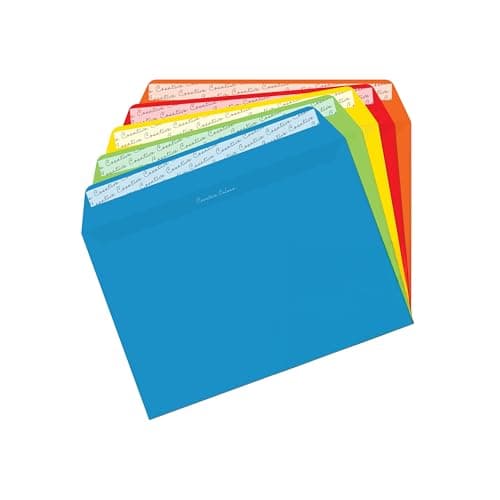 Image of Blake Creative Colour C5 162 x 229 mm 120 gsm Peel & Seal Wallet Envelopes (45123) Assorted Bright Colours - Pack of 25