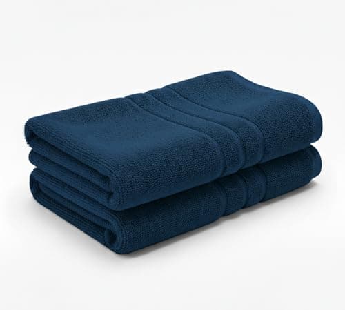Image of A & B TRADERS Pack of 2 or 4 Big Large Jumbo Bath Sheets Towels Soft Cotton Prime Egyptian Bale Sets (Navy, 2)