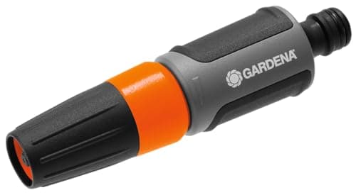 Image of Gardena Cleaning Nozzle: Water Nozzle with infinitely Adjustable Jet, for Cleaning and Spraying, Water Stop, Frost Protection, Packaged (18300-20)