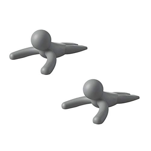 Image of Umbra Buddy Door Stop, Heavy-Duty and Flexible, Soft-Touch Finish, Protects Your Floors, Grey, 2-Pack