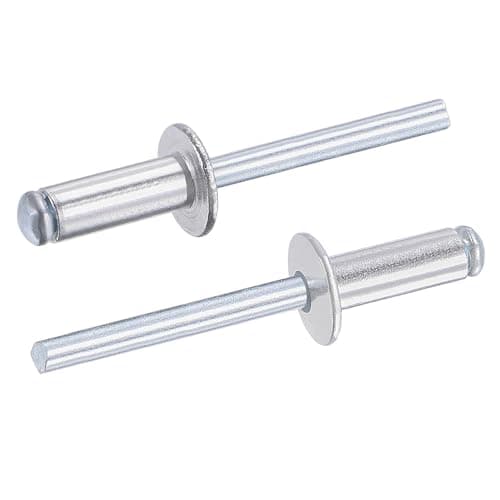 Image of TA-VIGOR 25Pcs 6mm x 16mm Aluminium Blind Rivets, Open End Pop Rivets with Dome Head, Heavy Duty Pull Rivet for Metal Wood Plastic, Indoor Outdoor Fixings