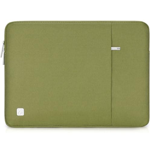 Image of NIDOO 15 Inch Laptop Sleeve Case Protective Carrying Bag Cover for 15" MacBook Air M4 / Surface Laptop 7 / Yoga Slim 7i / 15.3" ThinkPad X9 15 / IdeaPad Slim 5i Gen 9 / IdeaPad 3/15.6" XPS 15, Green