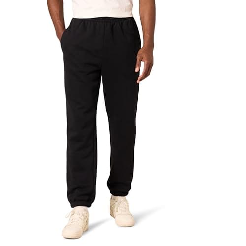 Image of Amazon Essentials Men's Closed Bottom Fleece Joggers (Available in Big & Tall), Black, XS