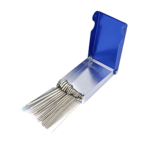 Image of Culnflun Welding Nozzle Cleaner File, 22Pcs 75×130mm Gas Welding Tip Nozzle Cleaner Set Stainless Steel Carburettor Cleaning Kit for Cutting Guns Torches Welding Through Pins Engine Carburetors