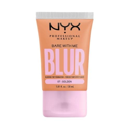 Image of NYX Professional Makeup Blurring Tint Foundation, Medium Coverage, Matte Finish, With Niacinamide, Matcha and Glycerin, 12 Hours Hydrating, Bare With Me Blur, 30 ml, Shade: Golden