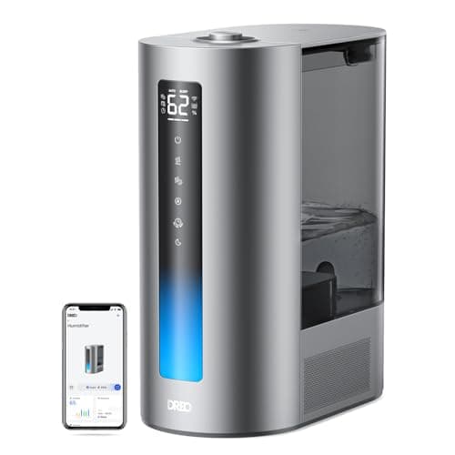 Image of Dreo Smart Humidifier for Bedroom, 6L Top Fill Warm & Cool Mist Humidifiers for Large Home, 60Hr Quiet Runtime for Baby, Plant, Humidity Sensor, Indicator Light, 12H Timer, Google/Alexa, HM713S