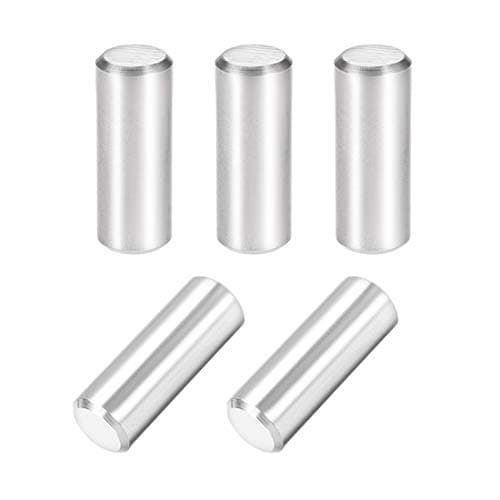Image of sourcing map 5Pcs 10mm X 25mm Dowel Pin 304 Stainless Steel Cylindrical Shelf Support Pin Fasten Elements Silver Tone