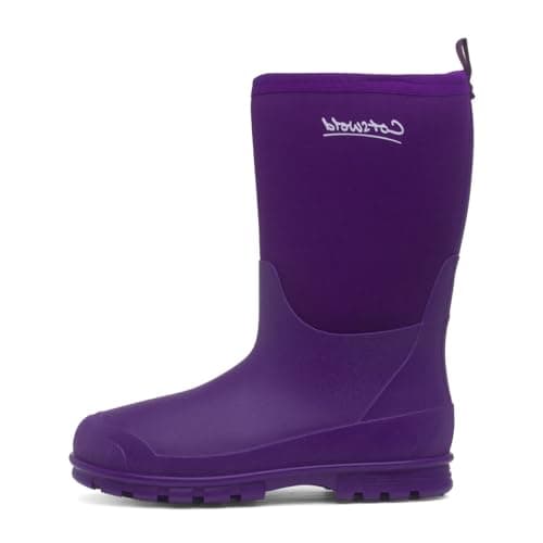 Image of Cotswold Hilly Neoprene Childrens Wellington Boot Unisex Kids Purple Size 12