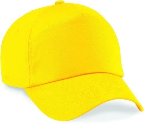 Image of Listers Schoolwear Kids Plain Baseball Cap Girls Boys Childrens Hat School P.E. Summer Sun Hat 50 UPF Adjustable - Black - White - Red - Blue - Yellow