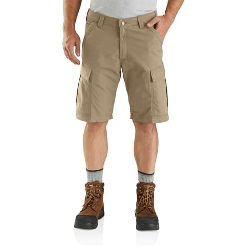 Image of Carhartt Men's Force® Relaxed Fit Ripstop Cargo Work Short, Dark Khaki, W40