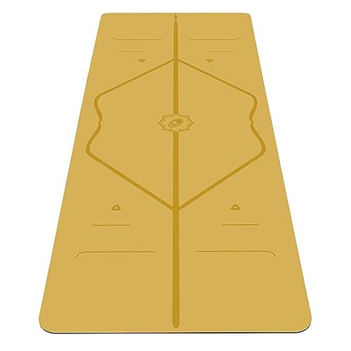 Image of Liforme Original Yoga Mat – Free Yoga Bag, Patented Alignment System, Warrior-like Grip, Non-slip, Eco-friendly and Biodegradable, sweat-resistant, long, wide, 4.2mm thick mat for comfort