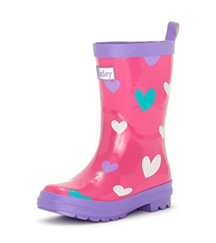 Image of Hatley Kids Printed Wellington Rain Boots, Pink (Sweethearts 650), 9 UK Child
