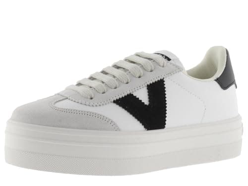 Image of victoria Barcelona Ciclista Leather Effect Low-Top Trainers & Platform & Color & Split Leather Pieces 1092173 for Women Negro 40