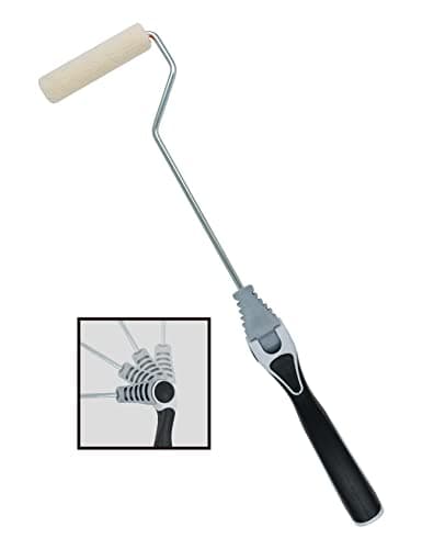 Image of ROLLINGDOG Radiator Paint Roller- 4 Inch Long Handle Paint Roller for Painting Behind Radiator, Wall and Ceiling
