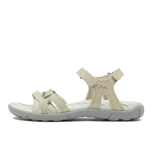 Image of Peter Storm Women’s Lynmouth II Sandals with Durable Suede Upper and Adjustable Straps, Walking, Hiking, Sports and Outdoors Sandals (Beige, UK Footwear Size System, Adult, Women, Numeric, Medium, 5)