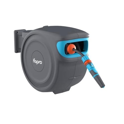 Image of Flopro Automatic Wall Mounted Rewind Garden Hose Reel 20m