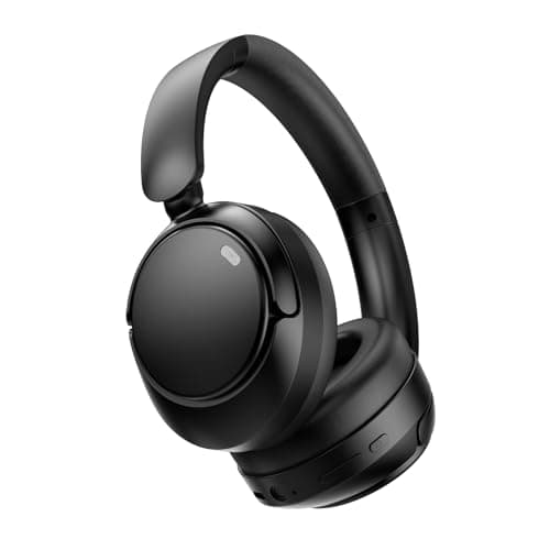 Image of TIMU Active Noise Cancelling Headphones,100H Playtime,Wireless Over Ear Bluetooth Headphones with Deep Bass,Transparency Mode,Clear Calls,Foldable Lightweight for Home/Travel/Commute/Office,Black