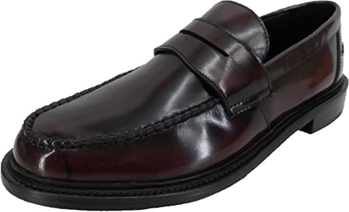 Image of Mazeys Mens Ikon Original Selecta All Leather Loafers (Penny Loafer Oxblood, 9)