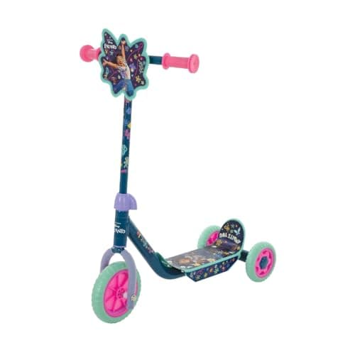 Image of Encanto 3-Wheel Scooter for Kids Deluxe Edition Officially Licensed with Exciting Decals Sturdy Steel Frame Puncture-Proof Tires, Adjustable Handlebar Height - 3+ Years