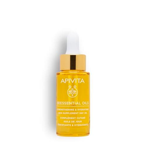 Image of Apivita Beessential Strengthening & Hydrating Skin Supplement Face Day Oil 15ml - Face Elixir that Enhances Skin beauty, Hydrates & Fortifies Skin Barrier - 100% Natural