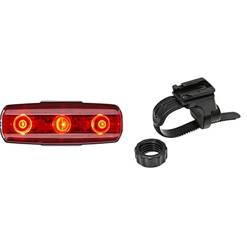 Image of CatEye CA475RAPMIC Rapid Micro Rear Lights and Reflectors, Cycling - Black & H34 Flex Tight Bracket 533-8827N Cycling Lights and Reflectors - 22-32 mm, Black