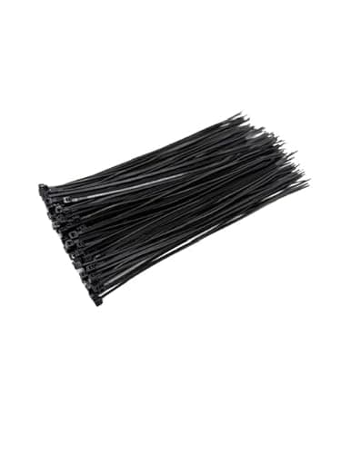 Image of 100 Pack Premium Cable Ties (Black, 200mm x 2.5mm) Self-Locking Nylon Zip Ties for Wire Management, Durable & UV Resistant – Ideal for Home, Office, Industrial & Garden Use