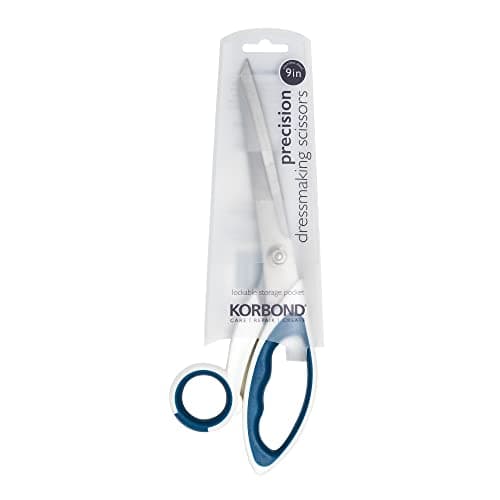 Image of Korbond Precision Dressmaking 9 inch – Soft Grip Professional, Household, Fabric, Paper Scissors. Ambidextrous – for Right & Left Handed