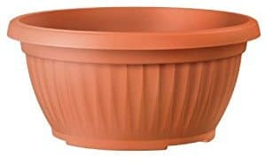 Image of Prosper Plast Corinthian Low Planter/Flower Pot (40cm, Terracotta)