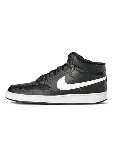 Image of NIKE Men's Court Vision Mid Next Nature Basketball Shoe, Black/White, 8 UK