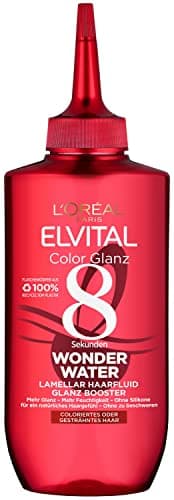 Image of L'Oréal Paris Elvital Hair Treatment for Smooth Hair, with Acidal Care Formula without Reaction Time, Colour Shine 8 Seconds Wonder Water Hair Fluid, 1 x 200 ml
