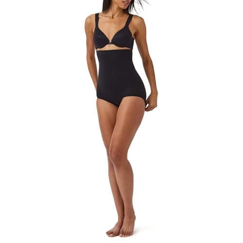 Image of Spanx SPANXsculpt Power Series High-Waisted Brief - Lightweight All-Day Comfort - Core Control Shapewear - High-Waisted Underwear - Very Black - Medium