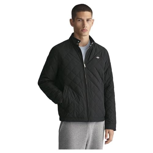 Image of GANT Men's Quilted Windcheater Jacket, Black, XXL