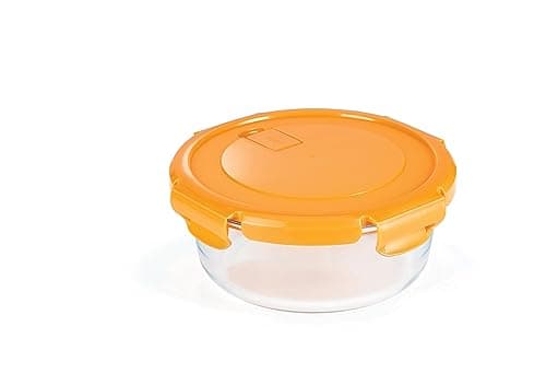 Image of nutrifresh Airclip 950ml Food Storage Glass Containers with Lids - Borosilicate Airtight Food Containers with Lids, Clip-Lock - Oven, Microwave & Freezer Safe