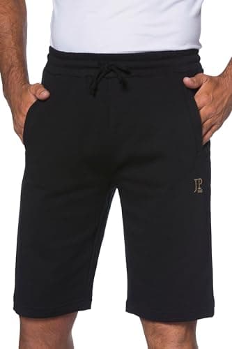 Image of JP 1880 Men's Big & Tall JP Logo Comfy Sweat Shorts Black XXX-Large 702636 10-3XL