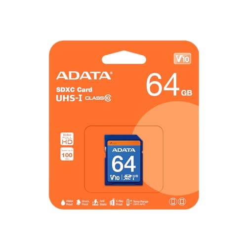 Image of ADATA SDXC 64GB 64GB SDXC UHS Class 10 memory card - memory cards (64