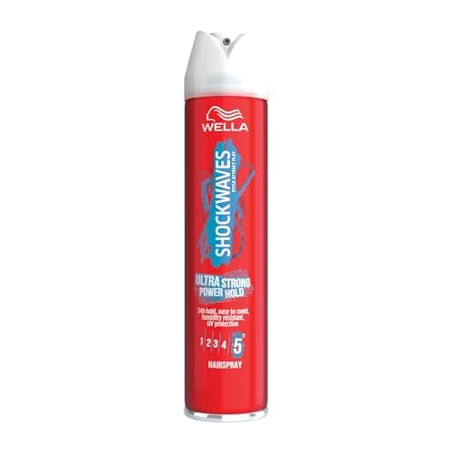 Image of WELLA,250 ml (Pack of 1) Shockwaves Hairspray, Ultra Strong Power Hold, 250ml