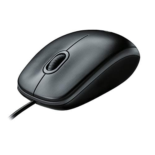 Image of Logitech B100 Wired USB Mouse, 3-Buttons, Optical Tracking, Ambidextrous PC / Mac / Laptop - Black