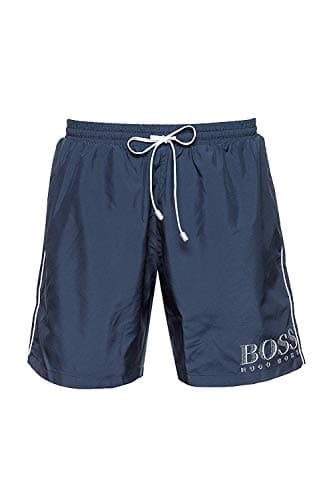Image of Hugo Boss Men's Starfish BM 2" Logo Swim Short Black, Navy Size S,M,L,XL,XXL (Large, Dark Blue)