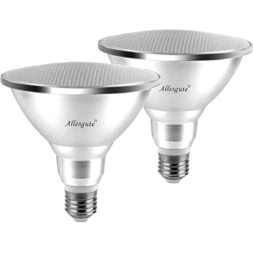 Image of Allesgute 2X 15W E27 PAR38 LED Floodlight Bulb ES Cap PAR 38 LED Bulbs IP20 1400LM Warm White Eqv. to 150W Halogen Reflector Lamp 240V
