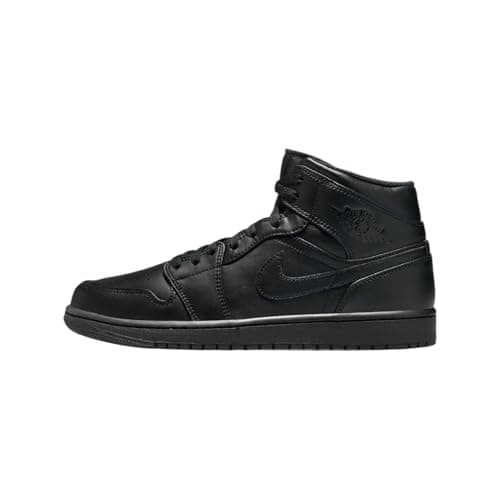 Image of NIKE Air Jordan 1 Mid Men's Trainers Sneakers Basketball Fashion Leather Shoes 554724-093 UK11 (EU46) Black
