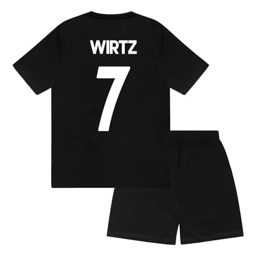 Image of Liverpool FC Boys Wirtz 7 Sublimation Short Pyjamas Black 4-5 Years