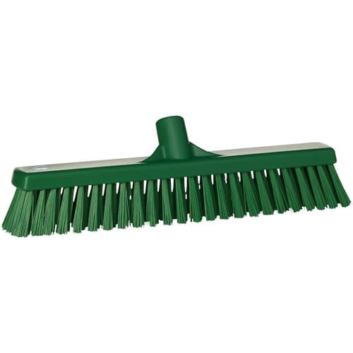 Image of Vikan 31742 Soft/Hard Broom, Green, 410mm Length, 90mm Width, 120mm Height